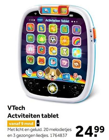 Aanbiedingen Vtech actviteiten tablet - Vtech - Geldig van 02/10/2021 tot 05/12/2021 bij Intertoys