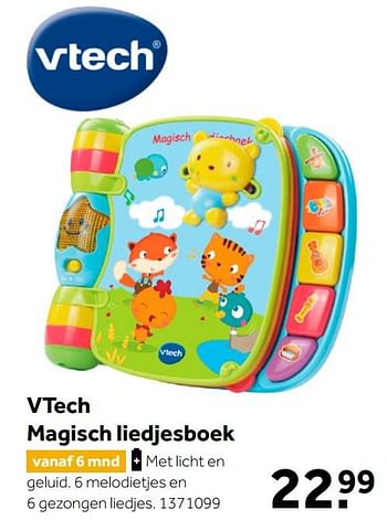 Aanbiedingen Vtech magisch liedjesboek - Vtech - Geldig van 02/10/2021 tot 05/12/2021 bij Intertoys