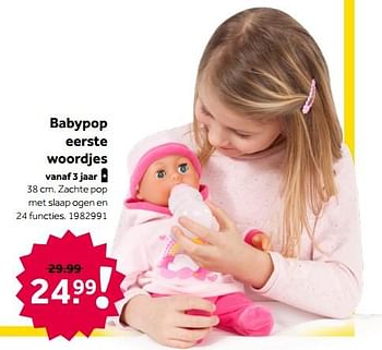 Aanbiedingen Babypop eerste woordjes - Huismerk - Intertoys - Geldig van 02/10/2021 tot 05/12/2021 bij Intertoys