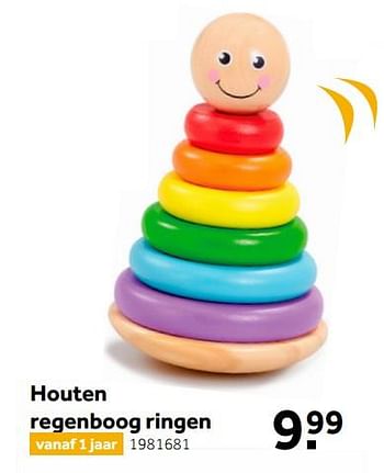 Aanbiedingen Houten regenboog ringen - Woodlets - Geldig van 02/10/2021 tot 05/12/2021 bij Intertoys