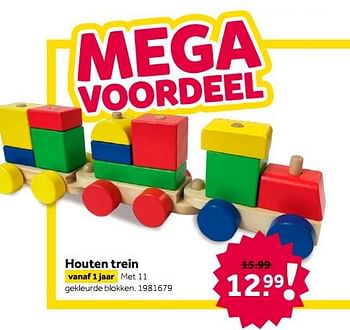 Aanbiedingen Houten trein - Woodlets - Geldig van 02/10/2021 tot 05/12/2021 bij Intertoys