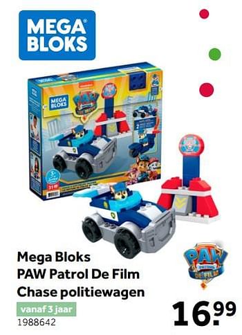 Aanbiedingen Mega bloks paw patrol de film chase politiewagen - Mega Bloks - Geldig van 02/10/2021 tot 05/12/2021 bij Intertoys