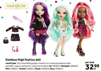 Aanbiedingen Rainbow high fashion doll ice - Rainbow High - Geldig van 02/10/2021 tot 05/12/2021 bij Intertoys