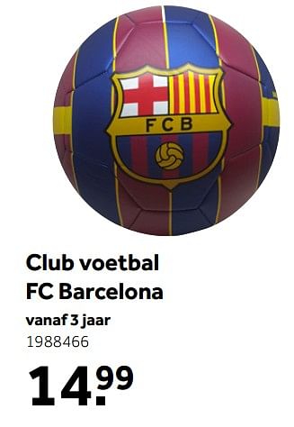 Aanbiedingen Club voetbal fc barcelona - Huismerk - Intertoys - Geldig van 02/10/2021 tot 05/12/2021 bij Intertoys