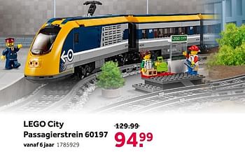Aanbiedingen Lego city passagierstrein 60197 - Lego - Geldig van 02/10/2021 tot 05/12/2021 bij Intertoys