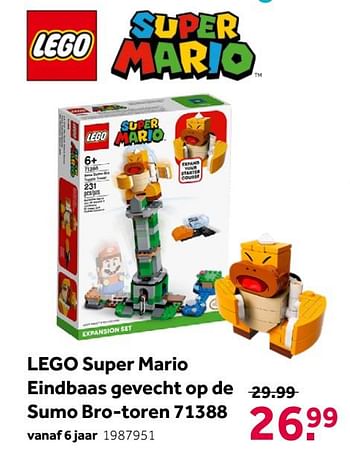 Aanbiedingen Lego super mario eindbaas gevecht op de sumo bro-toren 71388 - Lego - Geldig van 02/10/2021 tot 05/12/2021 bij Intertoys