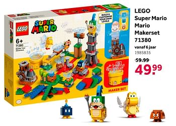 Aanbiedingen Lego super mario mario makerset 71380 - Lego - Geldig van 02/10/2021 tot 05/12/2021 bij Intertoys