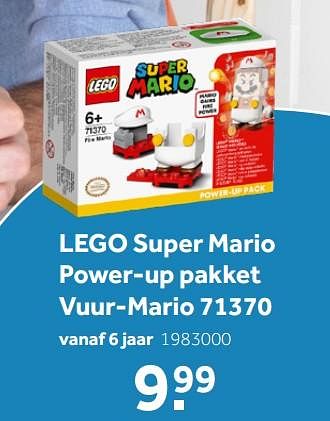 Aanbiedingen Lego super mario power-up pakket vuur-mario 71370 - Lego - Geldig van 02/10/2021 tot 05/12/2021 bij Intertoys
