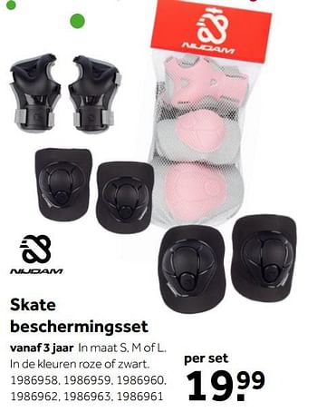 Aanbiedingen Skate beschermingsset - Nijdam - Geldig van 02/10/2021 tot 05/12/2021 bij Intertoys