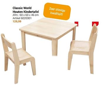 Aanbiedingen Classic world houten kindertafel - Classic World - Geldig van 22/09/2021 tot 05/12/2021 bij Lobbes