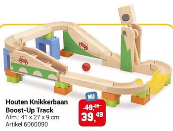 Aanbiedingen Houten knikkerbaan boost-up track - Geldig van 22/09/2021 tot 05/12/2021 bij Lobbes