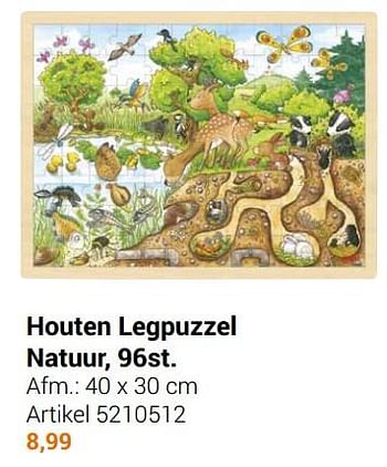 Aanbiedingen Houten legpuzzel natuur - Goki - Geldig van 22/09/2021 tot 05/12/2021 bij Lobbes