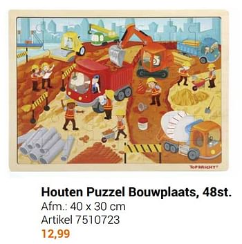 Aanbiedingen Houten puzzel bouwplaats - Geldig van 22/09/2021 tot 05/12/2021 bij Lobbes