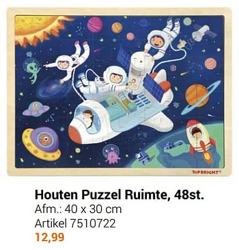 Aanbiedingen Houten puzzel ruimte - Geldig van 22/09/2021 tot 05/12/2021 bij Lobbes