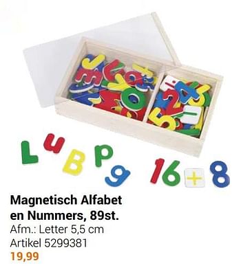 Aanbiedingen Magnetisch alfabet en nummers - Geldig van 22/09/2021 tot 05/12/2021 bij Lobbes