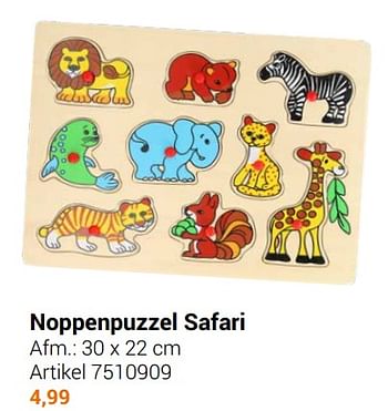 Aanbiedingen Noppenpuzzel safari - Geldig van 22/09/2021 tot 05/12/2021 bij Lobbes