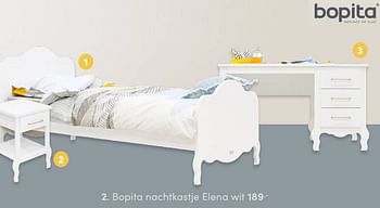 Aanbiedingen Bopita nachtkastje elena wit - Bopita - Geldig van 28/11/2021 tot 04/12/2021 bij Baby & Tiener Megastore