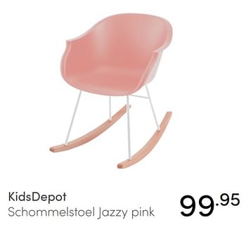Aanbiedingen Kidsdepot schommelstoel jazzy pink - KidsDepot  - Geldig van 28/11/2021 tot 04/12/2021 bij Baby & Tiener Megastore