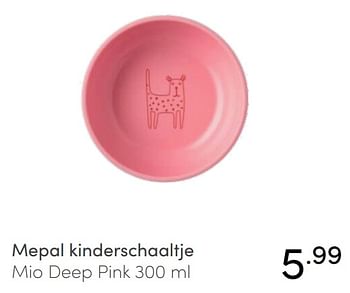 Aanbiedingen Mepal kinderschaaltje mio deep pink - Mepal - Geldig van 28/11/2021 tot 04/12/2021 bij Baby & Tiener Megastore