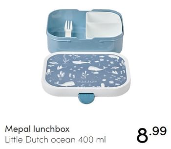 Aanbiedingen Mepal lunchbox little dutch ocean - Mepal - Geldig van 28/11/2021 tot 04/12/2021 bij Baby & Tiener Megastore