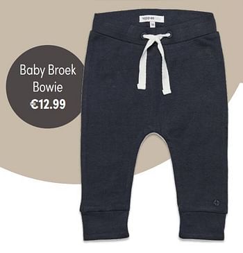 Aanbiedingen Baby broek bowie - Noppies - Geldig van 28/11/2021 tot 04/12/2021 bij Baby & Tiener Megastore