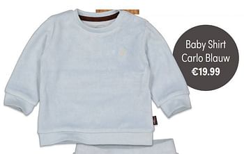 Aanbiedingen Baby shirt carlo blauw - LEVV - Geldig van 28/11/2021 tot 04/12/2021 bij Baby & Tiener Megastore