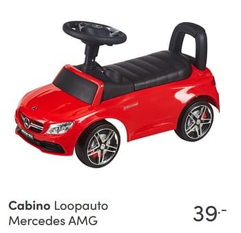 Aanbiedingen Cabino loopauto mercedes amg - Cabino - Geldig van 28/11/2021 tot 04/12/2021 bij Baby & Tiener Megastore