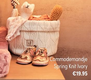 Aanbiedingen Commodemandje spring knit ivory - Jollein - Geldig van 28/11/2021 tot 04/12/2021 bij Baby & Tiener Megastore