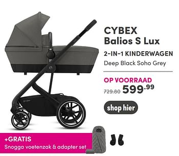 Aanbiedingen Cybex balios s lux 2-in-1 kinderwagen - Cybex - Geldig van 28/11/2021 tot 04/12/2021 bij Baby & Tiener Megastore