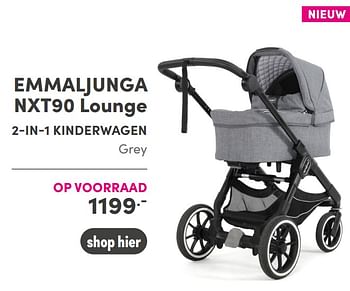 Aanbiedingen Emmaljunga nxt90 lounge 2-in-1 kinderwagen - Emmaljunga - Geldig van 28/11/2021 tot 04/12/2021 bij Baby & Tiener Megastore
