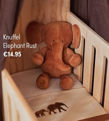 Aanbiedingen Knuffel elephant rust - Jollein - Geldig van 28/11/2021 tot 04/12/2021 bij Baby & Tiener Megastore