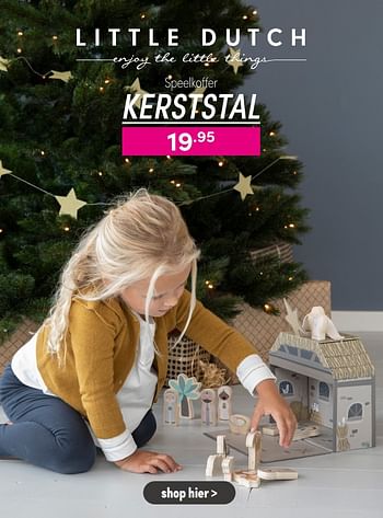 Aanbiedingen Speelkoffer kerststal - Little Dutch - Geldig van 28/11/2021 tot 04/12/2021 bij Baby & Tiener Megastore