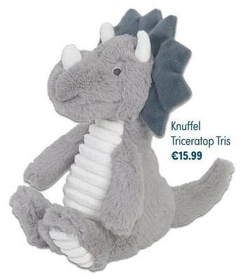Aanbiedingen Knuffel triceratop tris - Happy Horse - Geldig van 28/11/2021 tot 04/12/2021 bij Baby & Tiener Megastore