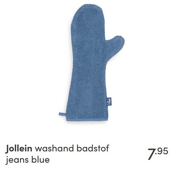 Aanbiedingen Jollein washand badstof jeans blue - Jollein - Geldig van 28/11/2021 tot 04/12/2021 bij Baby & Tiener Megastore