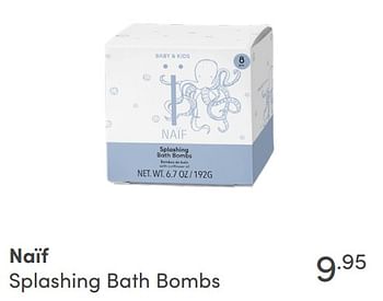 Aanbiedingen Naïf splashing bath bombs - Naif - Geldig van 28/11/2021 tot 04/12/2021 bij Baby & Tiener Megastore