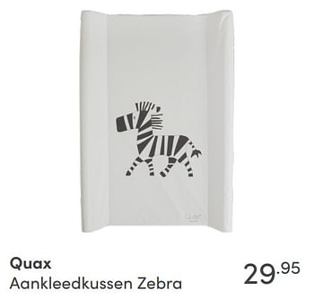 Aanbiedingen Quax aankleedkussen zebra - Quax - Geldig van 28/11/2021 tot 04/12/2021 bij Baby & Tiener Megastore