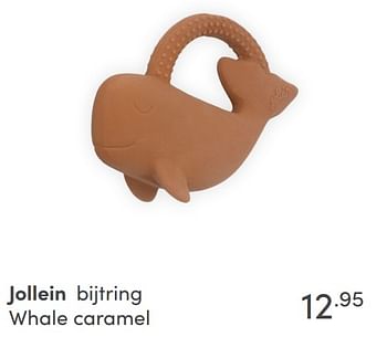 Aanbiedingen Jollein bijtring whale caramel - Jollein - Geldig van 28/11/2021 tot 04/12/2021 bij Baby & Tiener Megastore