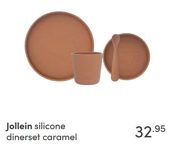 Aanbiedingen Jollein silicone dinerset caramel - Jollein - Geldig van 28/11/2021 tot 04/12/2021 bij Baby & Tiener Megastore