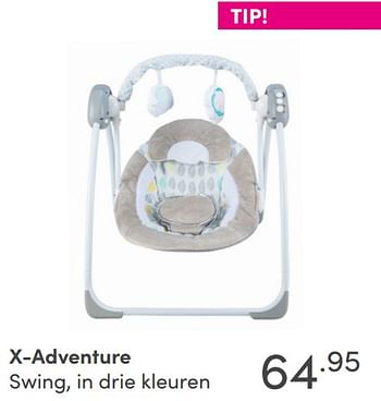 Aanbiedingen X-adventure swing, in drie kleuren - Xadventure - Geldig van 28/11/2021 tot 04/12/2021 bij Baby & Tiener Megastore