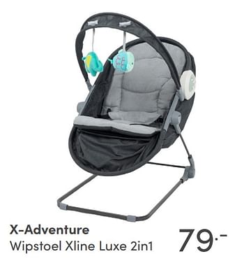 Aanbiedingen X-adventure wipstoel xline luxe 2in1 - Xadventure - Geldig van 28/11/2021 tot 04/12/2021 bij Baby & Tiener Megastore