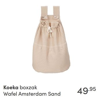 Aanbiedingen Koeka boxzak wafel amsterdam sand - Koeka - Geldig van 28/11/2021 tot 04/12/2021 bij Baby & Tiener Megastore