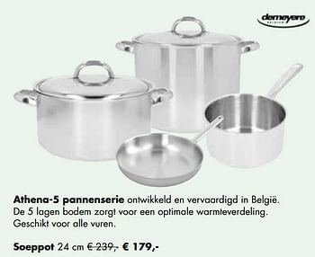 Aanbiedingen Athena-5 pannenserie kookpot 24 cm - Demeyere - Geldig van 24/11/2021 tot 19/12/2021 bij Multi Bazar