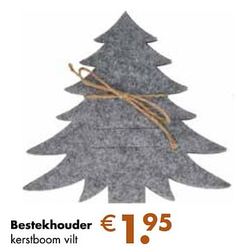 Aanbiedingen Bestekhouder kerstboom vilt - Huismerk - Multi Bazar - Geldig van 24/11/2021 tot 19/12/2021 bij Multi Bazar