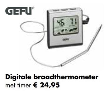 Aanbiedingen Digitale braadthermometer - Gefu - Geldig van 24/11/2021 tot 19/12/2021 bij Multi Bazar