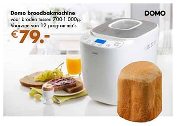 Aanbiedingen Domo broodbakmachine - Domo elektro - Geldig van 24/11/2021 tot 19/12/2021 bij Multi Bazar