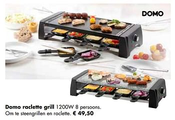 Aanbiedingen Domo raclette grill - Domo elektro - Geldig van 24/11/2021 tot 19/12/2021 bij Multi Bazar