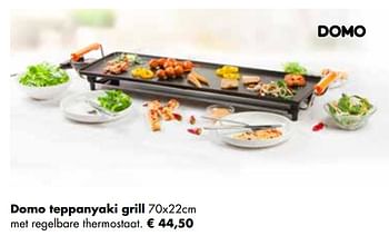 Aanbiedingen Domo teppanyaki grill - Domo elektro - Geldig van 24/11/2021 tot 19/12/2021 bij Multi Bazar