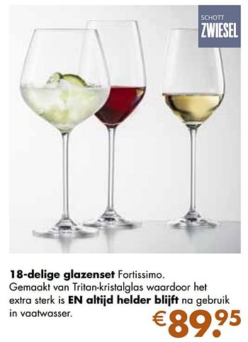 Aanbiedingen 18-delige glazenset fortissimo. - Schott Zwiesel - Geldig van 24/11/2021 tot 19/12/2021 bij Multi Bazar