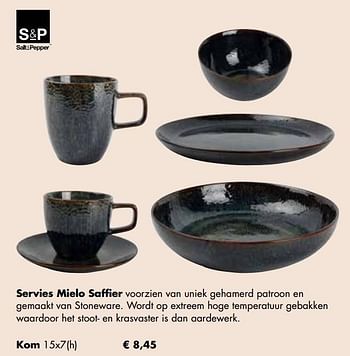Aanbiedingen Servies mielo saffier kom - Salt &amp; Pepper - Geldig van 24/11/2021 tot 19/12/2021 bij Multi Bazar