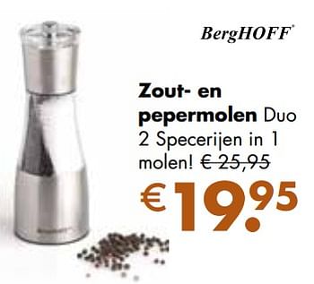 Aanbiedingen Zout- en pepermolen duo - BergHoff - Geldig van 24/11/2021 tot 19/12/2021 bij Multi Bazar